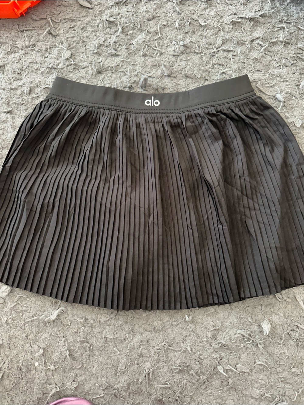 ALO Yoga Black Pleated Mini Skirt